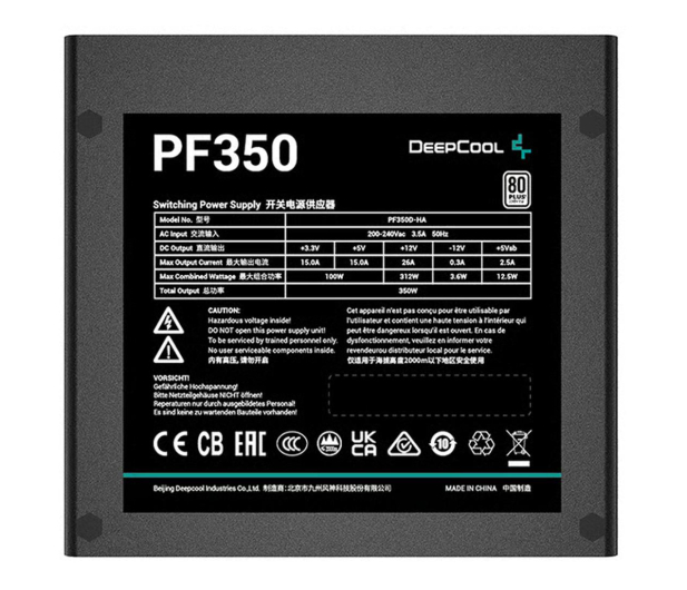 Deepcool PF350 350W 80 Plus R-PF350D-HA0B-EU - 1201246 - zdjęcie 3